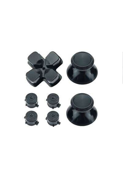 Choice7 Black JCD 1set For PS4 Pro SLim C ontroller Metal Thumb Grip Caps Alu...