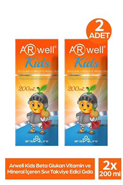 Arwell Kids Beta Glukan Vitamin ve Mineral İçeren Sıvı Takviye Edici Gıda 200...