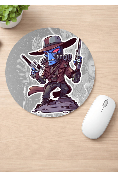 Eylül Design لوحة ماوس مستديرة مضادة للانزلاق من ستار وورز مطبوع مريحة للاستخدام