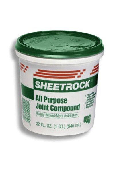 EXL U S Gypsum Quart Ready-To-Use Joint Compound, Off-White, 1.75 pt