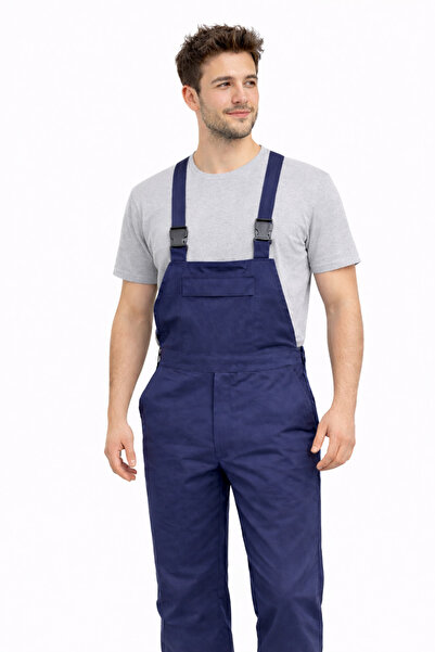 TOKER TEKSTİL Lacivert Askılı İşçi Tulumu – Yazlık Pamuklu Gabardin Bahçıvan ...