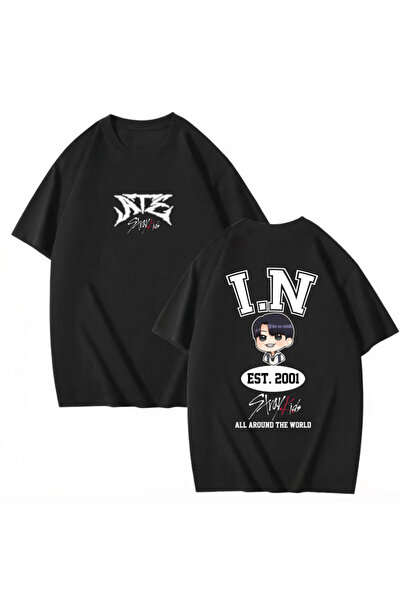 Touz Moda Stray Kids I.N Karma cu imprimeu Unisex supradimensionat tricou