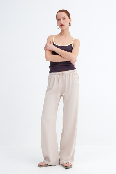 Addax Elastic Waist Trousers Pn5424-U11