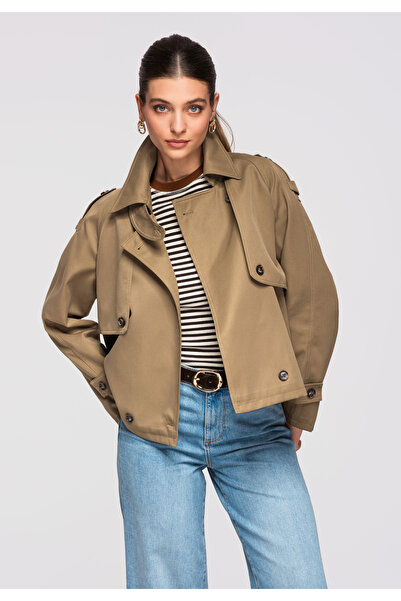 OMBRE Women's Elegant Jacket OW-JANP-0120 Taupe