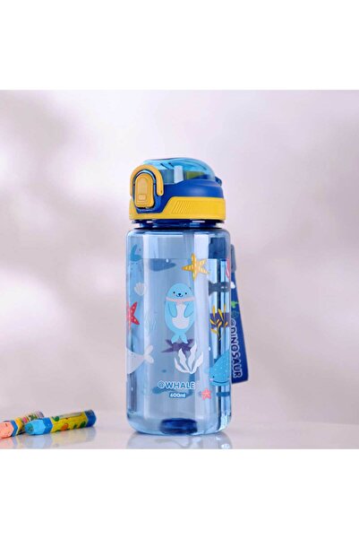 GOG زجاجة ماء للأطفال بتصميم قطة، سعة 650 مل، محمولة للمدرسة والسفر