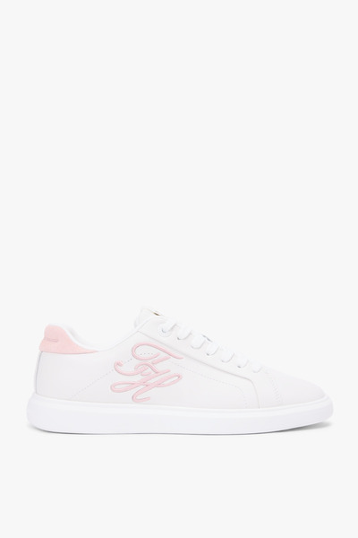 Tommy Hilfiger Th Women's Icon Court Script White-Pink Sneakers