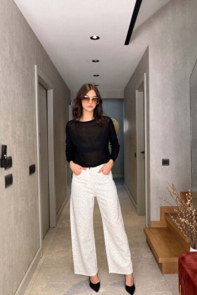 FABB Παντελόνι τζιν από λευκή πέτρα