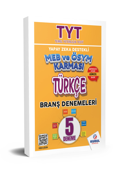 Kurul Yayıncılık 2027 TYT Türkçe 5 x 40 Branş Denemeleri MEB ve ÖSYM Karması