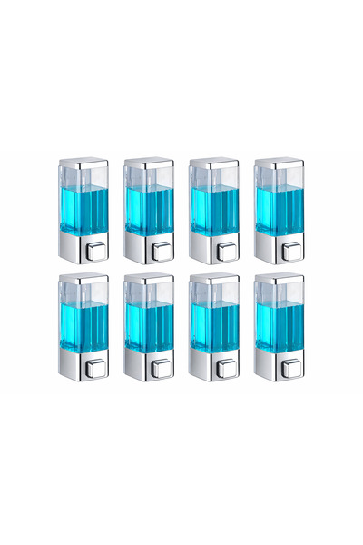 VIVOHOME موزع صابون سائل يدوي مثبت على الحائط، 8 قطع، موزع صابون غير قابل للا...