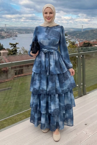 InStyle Φόρεμα σιφόν Ingdo με Με σχέδιο στρώσεις