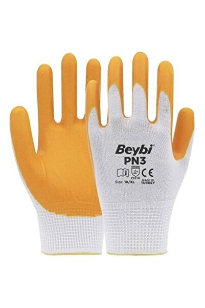 Beybi Eldiven Pn3 Sarı Nitril Eldiven 10 Numara ( 12 Çift )