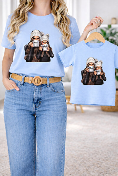VODEXA Tricou supradimensionat pentru mamă și fiică – Tricou pentru mamă și c...