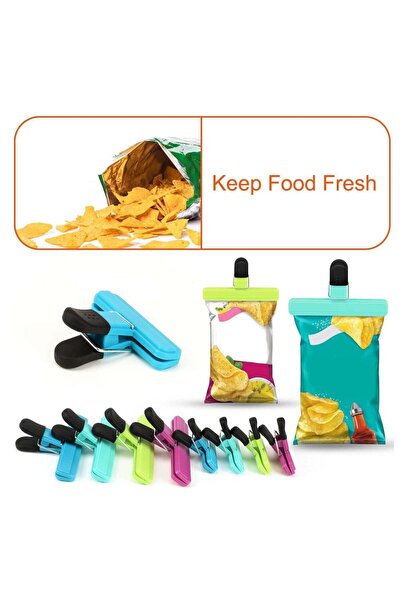 Arabest 9-Pack Food Storage Clips with Air Tight Seal Grip 3 Large 6 Small Ba...