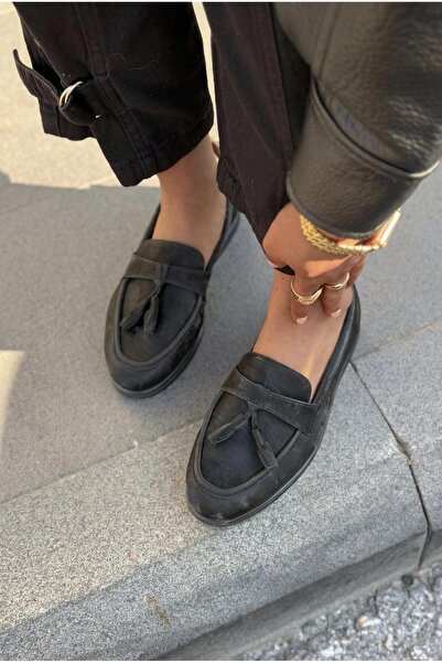 I Love Shoes Γυναικείο Loafer Yorvik Μαύρο Σατέν