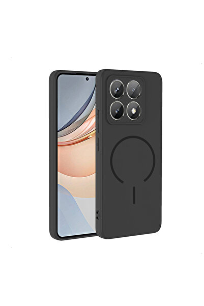 Paladyum Case غطاء ميتا من السيليكون الأسود متوافق مع 14T Pro ومزود بتقنية Ma...