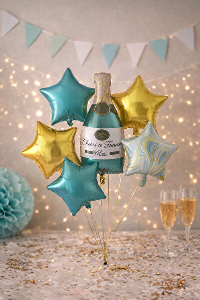 Happyewent Champagne Bottle and Star Foil Balloon Set – Bachelorette Party Ba...