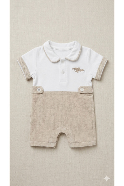 Little Baby Fish Patterned Jumpsuit