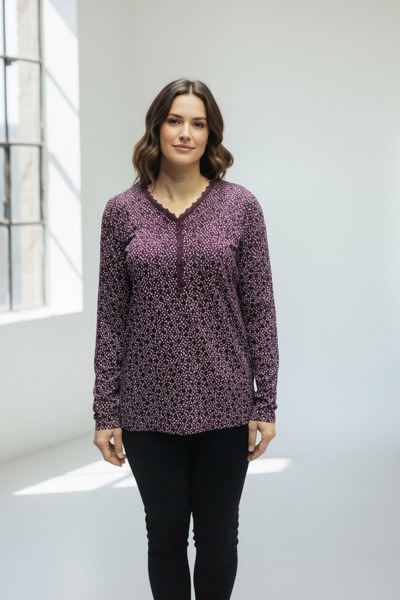 ECE GİYİM ΓΥΝΑΙΚΕΙΑ ΚΑΛΟΚΑΙΡΙΝΗ ΜΠΛΟΥΖΑ ΜΕ ΛΕΠΤΟΜΕΡΕΙΑ ΔΑΝΤΕΛΑΣ ΚΑΙ ΣΧΕΔΙΑΣΜΕ...