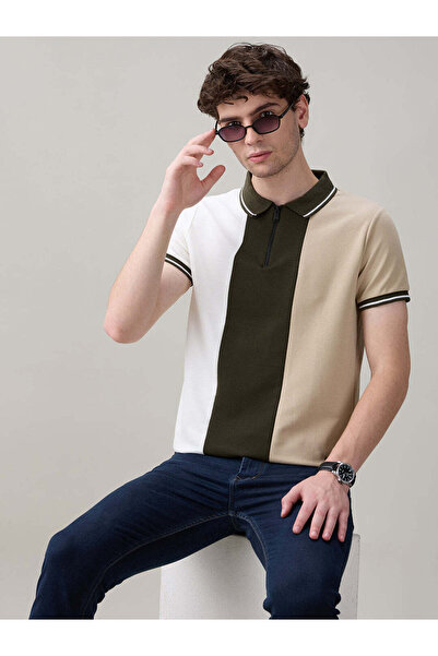 STATUS QUO Striped Regular Fit Multicolor Polo T-shirt