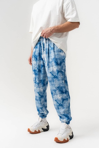 go gang own Μετρόπολις Σαλβάρι με ελαστική μέση και μανσέτες