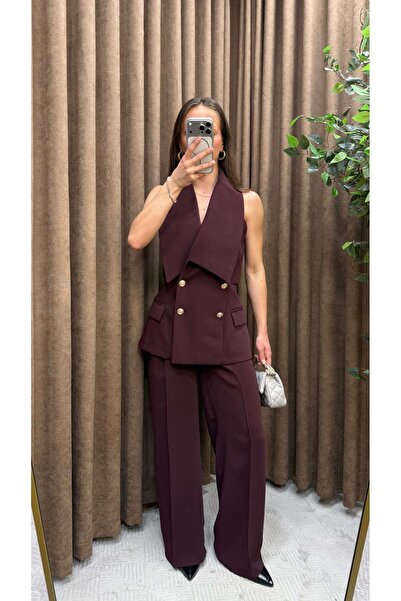 Maysa Design Model Vest Sets-Mürdüm