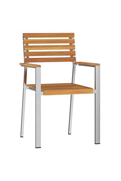 vidaxl Scaun pentru Grădină 2 pcs Ulei Lemn Solid de Acacia