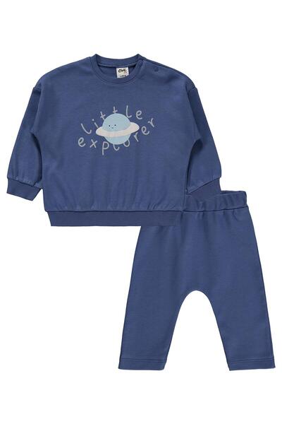 Civil Baby Little Explorer World Printed 6-18 Months Set - Blue 12-18 Months