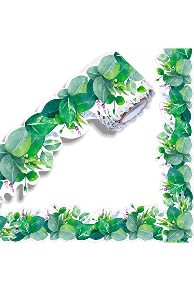 Arabest حواف لوحة الإعلانات بطول 60 قدمًا، حواف ملفوفة مزخرفة بنقوش زهرية وأو...