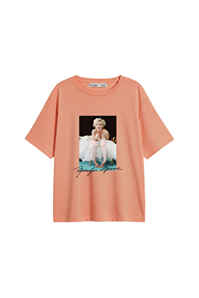CİNEMA MODA Tricou de damă Marilyn Monroe's Beauty cu imprimeu cu croială rel...