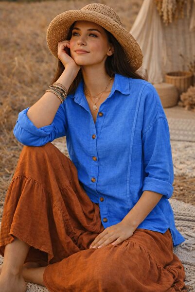 bb butik basic Women's Muslin Shirt Tr0935