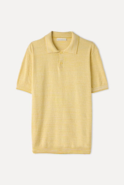 Mudo Buttoned Polo Neck Short Sleeve Knitwear Sweater