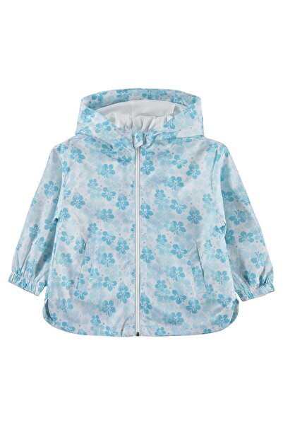 Civil Girls Κοριτσίστικο Αδιάβροχο Παλτό Με φλοράλ μοτίβο 2-5 ετών - Υπόλευκο...