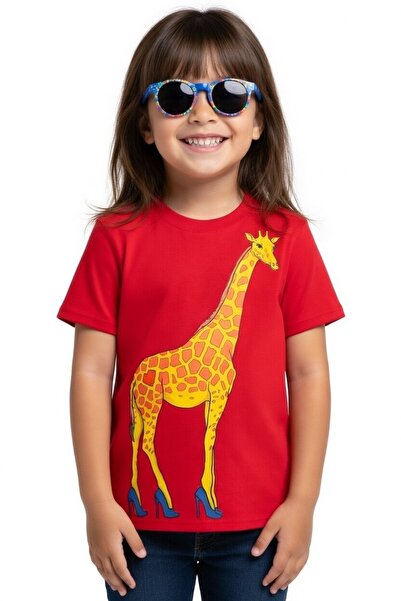 Rabona Fashion Giraffe Escaping from the Catwalk – Design Children's T-Shirt
