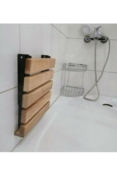 Empressco Katlanır Duş Taburesi - Doğal Ahşap Katlanır Banyo Oturağı