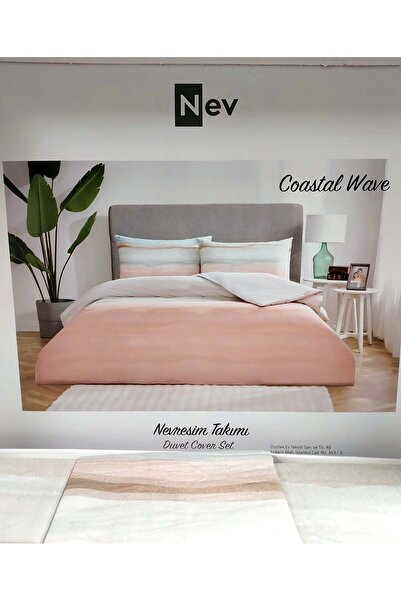 Özdilek Nev Series -Blue Coastal Wave- Single Duvet Cover Set