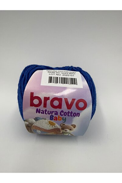 Bravo Natura Cotton Baby Saks Mavi 601 %100 Pamuk Koton Bebek ve Amigurumi Pu...