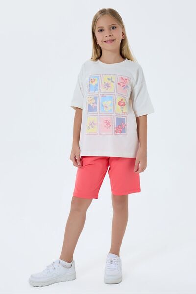 U.S. Polo Assn. Set Bermuda roz pentru fete U.S. Polo Assn