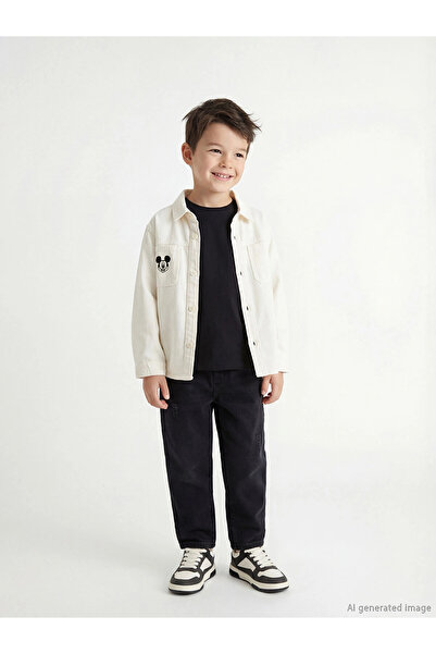 LC Waikiki LCW Kids Черни дънки с ластик в талията за момчета