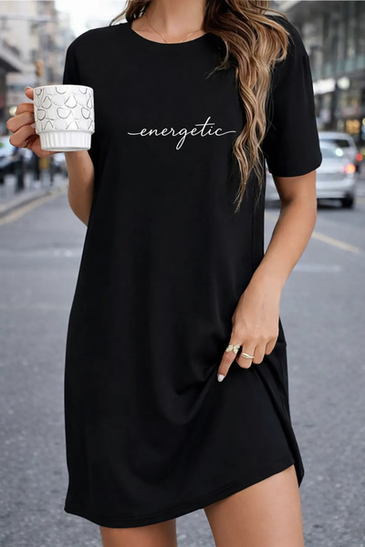 HOFFNUNG Unisex Short Sleeve Round Neck Energetic Solid Color Long Tshirt