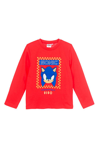 Sonic Cotton shirt, long sleeve, the Hedgehog Red 110 CM 5 years