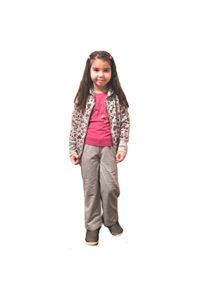 tYk Three-piece set of children's tracksuits T011G, gray color,