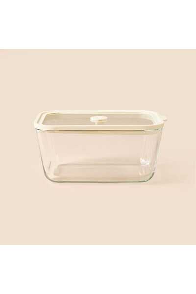 AROW Hielo Cam Saklama Kabı - Şeffaf / Beyaz - 1380 ml