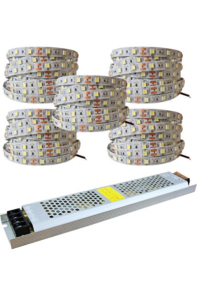 DOĞALED ŞERİT LED 10 METRE + YENİ NESİL 12.5 A TRAFO 150W TRAFO