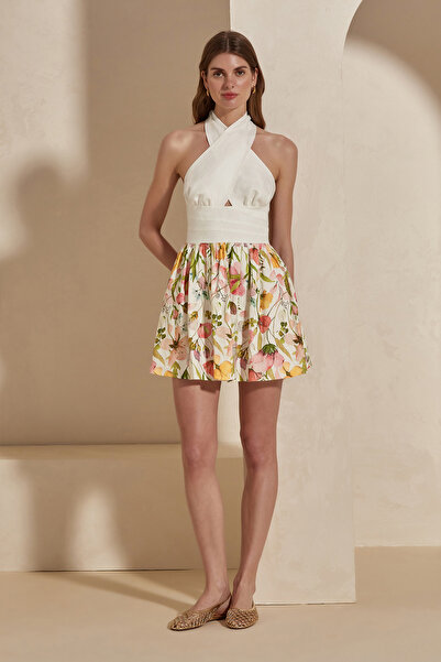 Dahlia Bianca Cora Çiçek Desenli Elbise