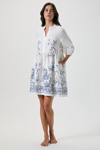 Penyemood 100% in cu buzunare rochie scurtă