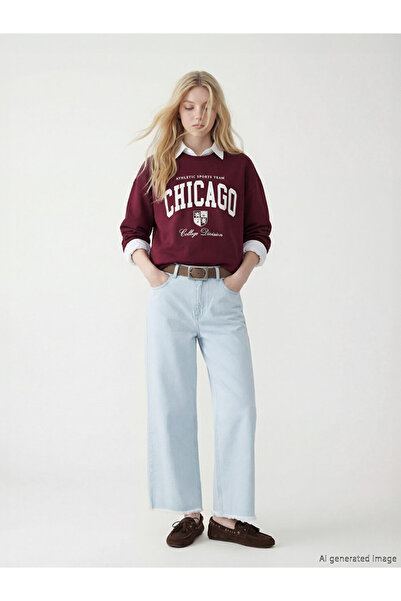 LC Waikiki Blue Wideleg Women's Jean Trousers