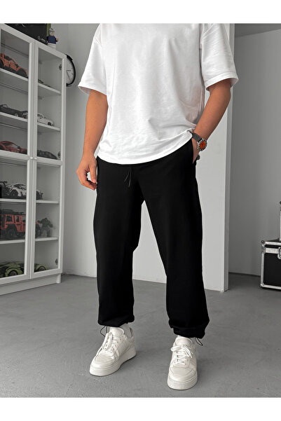 BYBASICMAN Black Stopper Leg Baggy Tracksuit Jj-711