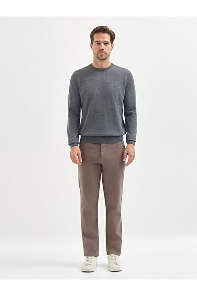 Karaca Gri Yün Karışımlı Triko Kazak