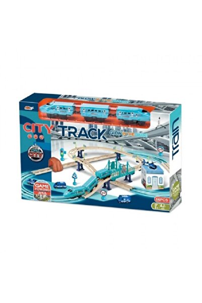 Noname Set de joaca Cale ferata cu tren electric, elemente fosforescente&...