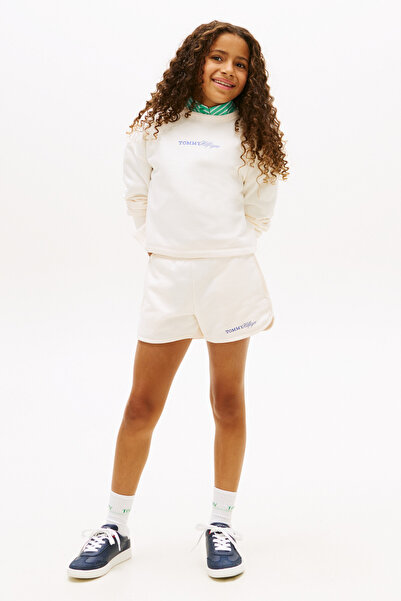 Tommy Hilfiger Girl's Antique White Glitter Tommy Shorts